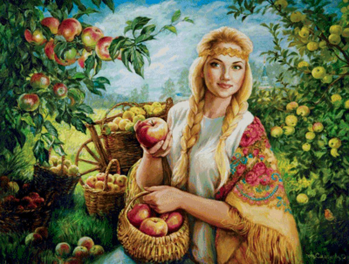 Девушка - картина, иллюстрация - предпросмотр