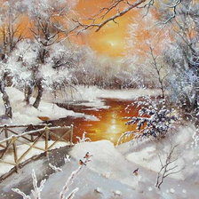 Схема вышивки «Зимний пейзаж»