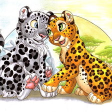 Схема вышивки «два гепарда»