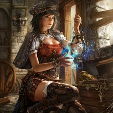 Схема вышивки «девушка»