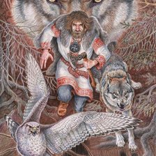 Схема вышивки «Волх - бог войны. Воин-оборотень.»