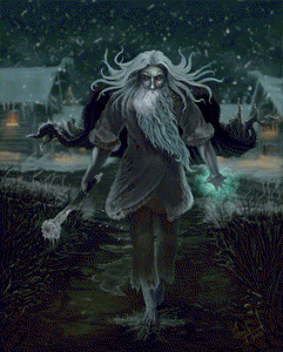 Карачун - злой дух, сокращающий жизнь. Повелитель морозов, мрака - боги, славянский бестиарий, мифические существа, мифы, легенды - предпросмотр