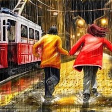 Схема вышивки «последний трамвай»