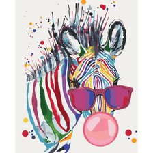 Схема вышивки «Зебра яркая»