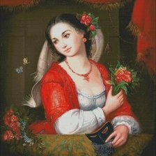 Схема вышивки «dame»