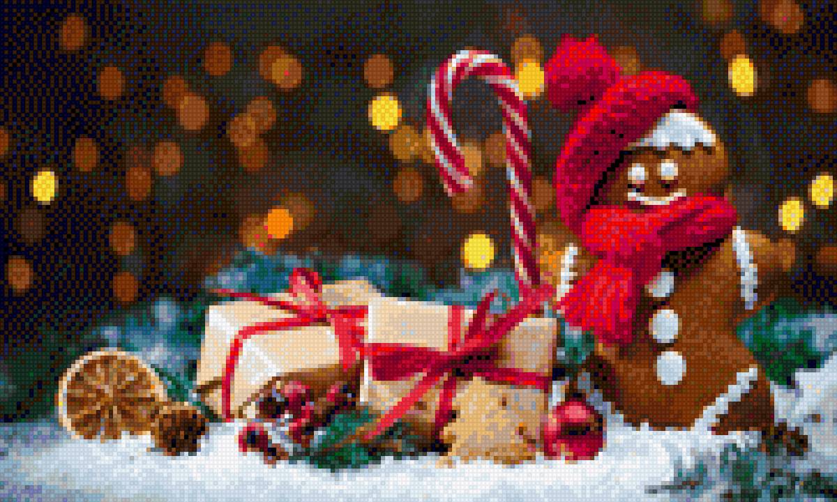 Зимние праздники - рождество, праздники, еда, зима, подарки, новый год - предпросмотр