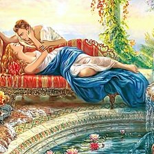 Схема вышивки «Влюблённые»