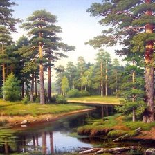 Схема вышивки «пейзаж»