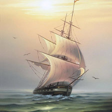 Схема вышивки «Парусник»