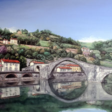 Ponte Del Diavolo a Lucca in Italia -