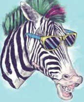 Схема вышивки «Зебра юмор»