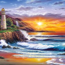 Схема вышивки «Маяк»