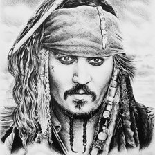 Схема вышивки «капитан джек воробей»