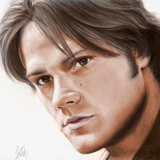 Схема вышивки «Сэм Винчестер ,»