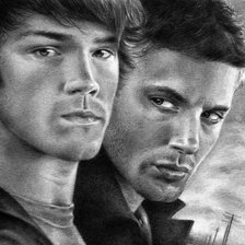 Схема вышивки «братья Винчестеры»