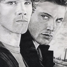 Схема вышивки «братья Винчестеры»