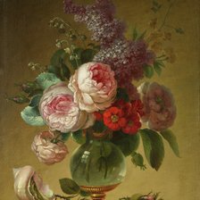 Схема вышивки «Букет в вазе. Корнелис Ван Спаендорк»