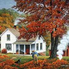 Схема вышивки «Falling Leaves»