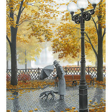 Схема вышивки «Осенний парк.»