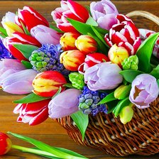 Схема вышивки «Цветы в корзине»