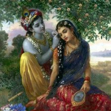 Схема вышивки «Кришна и радха»