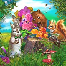 Схема вышивки «на полянке»