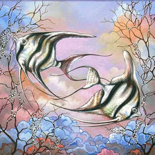 Схема вышивки «Экзотические рыбки»