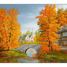 Схема вышивки «Осенний пейзаж.»