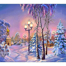 Схема вышивки «Зимний пейзаж.»