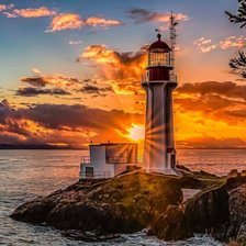 Схема вышивки «Маяк на закате»