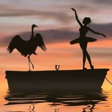 Схема вышивки «балет в лодке»