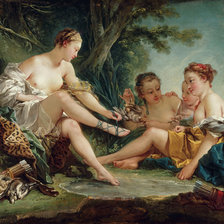 Схема вышивки «Нимфи перед купанием»