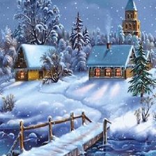 Схема вышивки «зима»