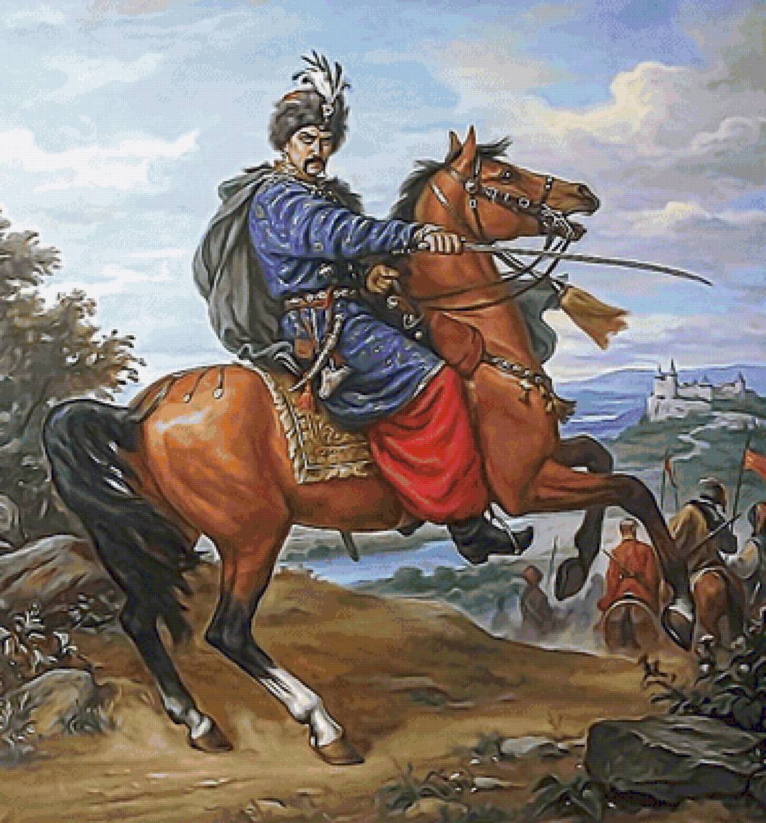 Иван Богун - всадник, казак, лошадь - предпросмотр