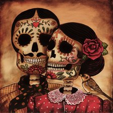 Схема вышивки «День мертвых»