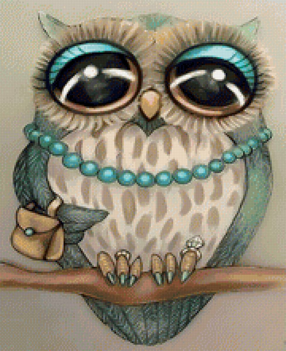 мадам - совы, птицы - предпросмотр