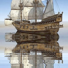 Схема вышивки «Парусник»