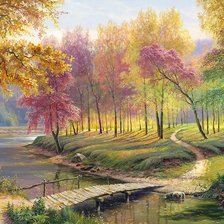 Схема вышивки «пейзаж»