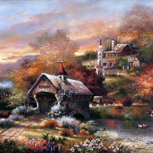 Схема вышивки «Домик»