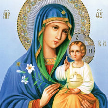 Схема вышивки «Икона Божьей Матери Неувядаемый цвет»