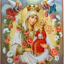 Схема вышивки «Икона Божьей Матери Неувядаемый цвет»