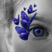 Схема вышивки «chica ojos matiposa»