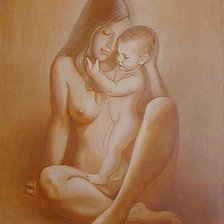 Схема вышивки «Мать с детем»