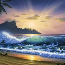 Схема вышивки «Море»