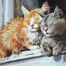 Схема вышивки «коты»