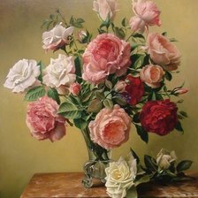 Схема вышивки «Букет роз»