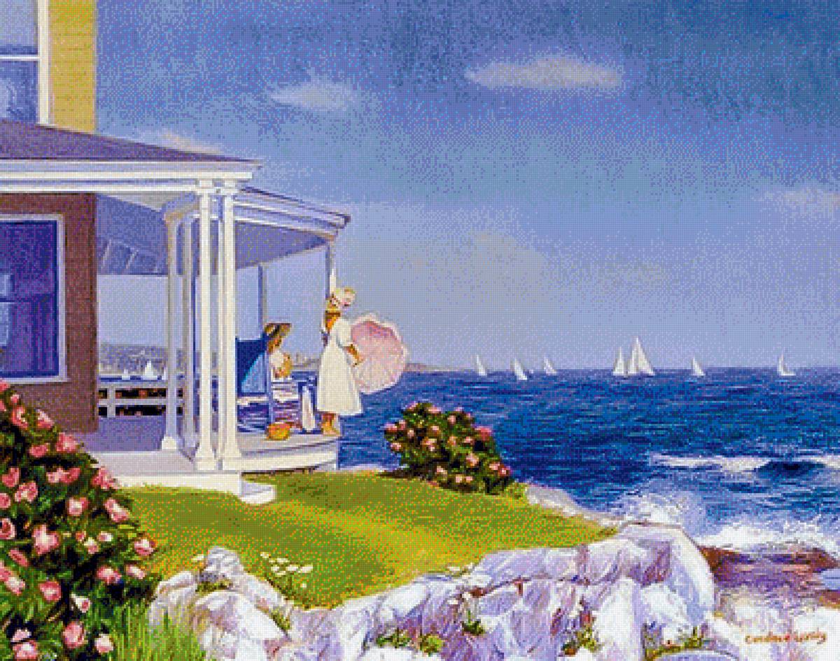 Catching the Moment. - candace whittemore lovely painter.seascenes.ladies.flowers - предпросмотр