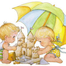 Схема вышивки «Замок из песка»