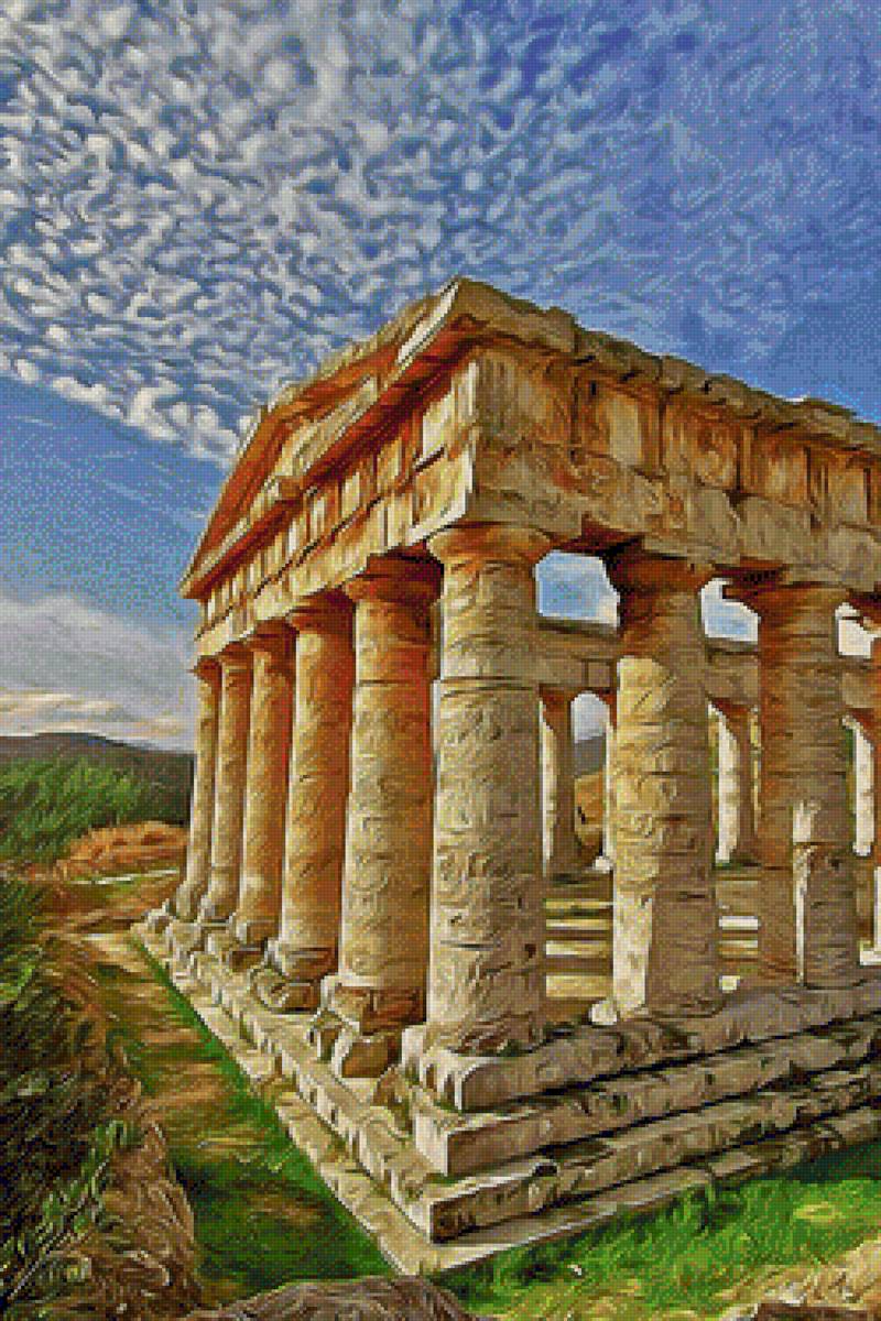 Sicily, Agrigento And The Valley Of The Temples. - andrea mazzocchetti painter.scenarys. - предпросмотр
