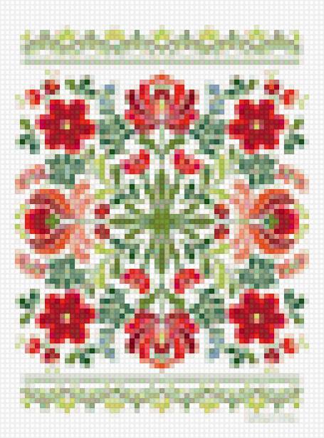 Узор. Подушка - орнамент, цветочный, этнический, скандинавский, подушка, узор - предпросмотр